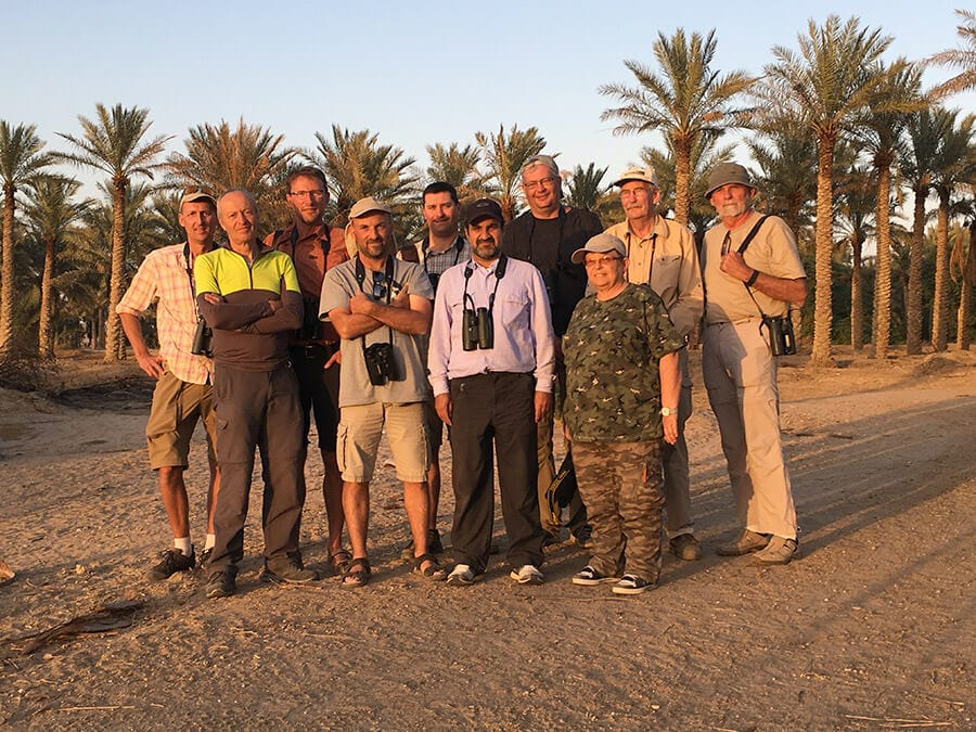 Winter Tour 2017 Participant from left to right: Kaj Sjostedt, Marc Lucas, Martin Kviesgaard, Hugues DUFOURNY (Guide), Fabien RUYSSCHAERT, AbdulRahman Al-Sirhan (Guide), Per Jansen, Marielle LECHAUX, Sven Sjostedt, Francis SMIGIELSKI.